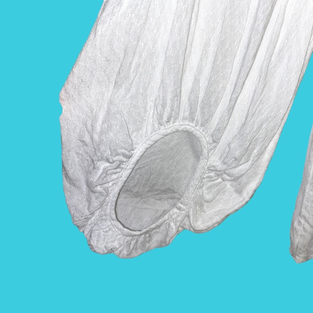 Maeve Anthropologie thin lightweight rayon summer 3/4 sleeve button up top sz 8 - Picture 5 of 7